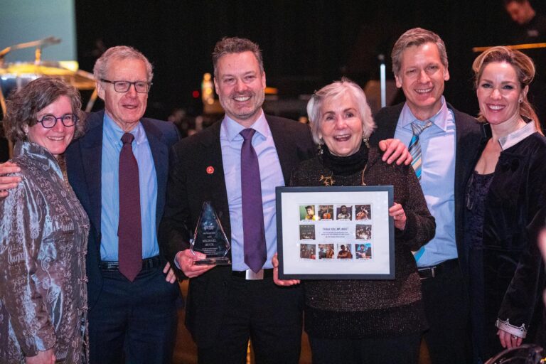 Honoree Michael Buck, third from left, with family members